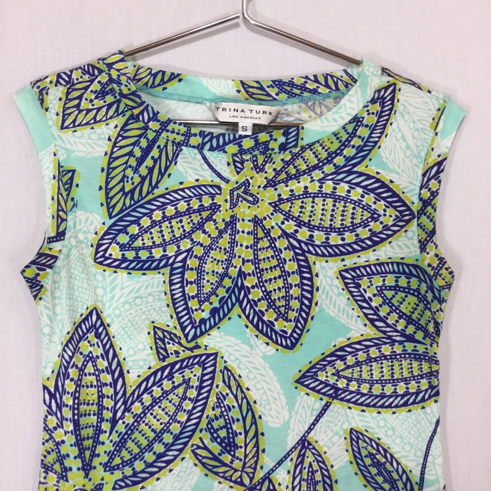 Trina Turk Stylized Botanical Print Dress - Picture 2 of 4